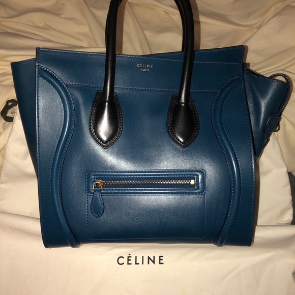 Celine Mini Luggage Handbag Tote in Drummed Calfskin Leather - Picture 5 of 10